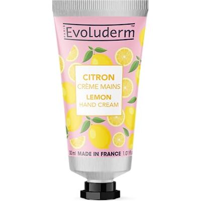 Evoluderm – Crème Mains Citron – 30 ml – 97% d’Origine Naturelle – Végan – Fabrication Française - Publicité Evoluderm – Crème Mains Citron – 30 ml – 97% d’Origine Naturelle – Végan – Fabrication Française - Publicité
