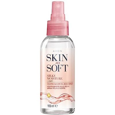 Avon Skin So Soft Silky Moisture Huile sèche nourrissante en spray 150 ml - Publicité Avon Skin So Soft Silky Moisture Huile sèche nourrissante en spray 150 ml - Publicité