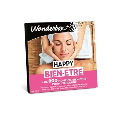 WONDERBOX Coffret Cadeau Happy Bien-Être Pour 1 pers. 1 activité détente au choix Plus de 2000 expériences Massage, soin du visage, beauté des mains, maquillage, coiffure - Publicité WONDERBOX Coffret Cadeau Happy Bien-Être Pour 1 pers. 1 activité détente au choix Plus de 2000 expériences Massage, soin du visage, beauté des mains, maquillage, coiffure - Publicité