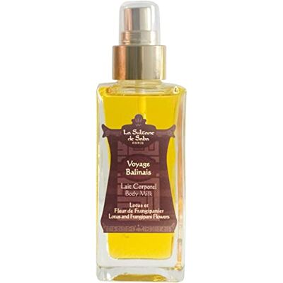 La Sultane de Saba Huile de beauté corps, cheveux & massage Senteur Lotus et Frangipanier Voyage Balinais Edition limitée 200ml - Publicité La Sultane de Saba Huile de beauté corps, cheveux & massage Senteur Lotus et Frangipanier Voyage Balinais Edition limitée 200ml - Publicité