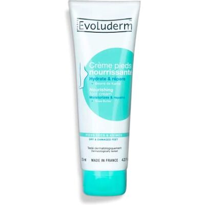 Evoluderm – Crème Pieds Nourrissante – 125 ml – Végan – Fabrication Française - Publicité Evoluderm – Crème Pieds Nourrissante – 125 ml – Végan – Fabrication Française - Publicité