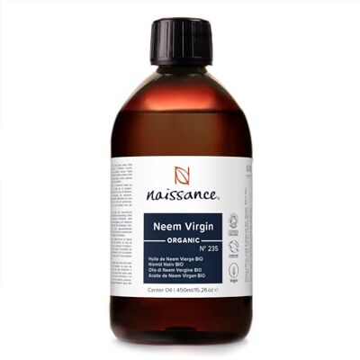 Naissance Huile de Neem Vierge BIO (No. 235) 450ml 100% pure et naturelle, pressée à froid et non-raffinée - Publicité Naissance Huile de Neem Vierge BIO (No. 235) 450ml 100% pure et naturelle, pressée à froid et non-raffinée - Publicité