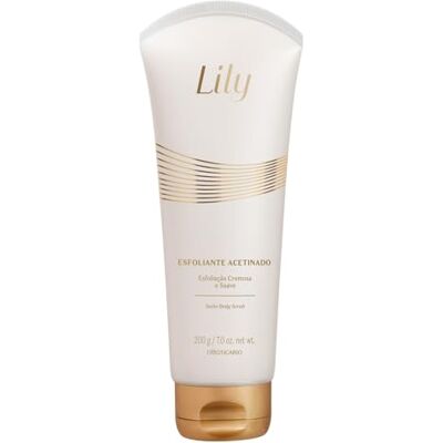 O Boticário Lily Satin Velvet Crème exfoliante apaisante au parfum lys 200 g - Publicité O Boticário Lily Satin Velvet Crème exfoliante apaisante au parfum lys 200 g - Publicité