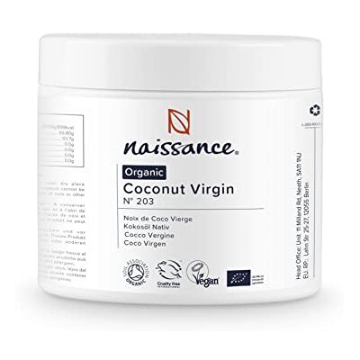 Naissance Huile de Noix de Coco Vierge BIO (n° 203) 250g 100% pure, naturelle, pressée à froid, arôme gourmand – végan et sans OGM - Publicité Naissance Huile de Noix de Coco Vierge BIO (n° 203) 250g 100% pure, naturelle, pressée à froid, arôme gourmand – végan et sans OGM - Publicité