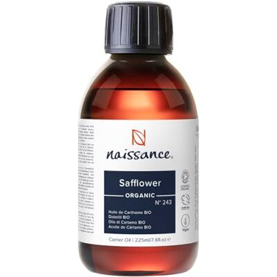 Naissance Huile Végétale de Carthame Certifiée BIO (No. 243) 225ml Naturelle, Hydratant & Nourrissant pour Cheveux, Visage et Recettes De Beauté - Publicité Naissance Huile Végétale de Carthame Certifiée BIO (No. 243) 225ml Naturelle, Hydratant & Nourrissant pour Cheveux, Visage et Recettes De Beauté - Publicité