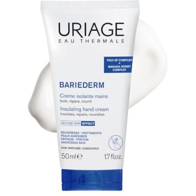 Uriage Bariederm-Cica Crème Mains Glycérine & Miel Mains Extra-Sèches, Gercées, Crevassées Apaise, Répare & Nourrit Absorption Rapide Résistant à l'Eau Sans Parfum 50ml - Publicité Uriage Bariederm-Cica Crème Mains Glycérine & Miel Mains Extra-Sèches, Gercées, Crevassées Apaise, Répare & Nourrit Absorption Rapide Résistant à l'Eau Sans Parfum 50ml - Publicité
