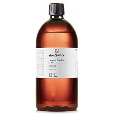 Naissance Huile de Jojoba Dorée (No. 233) 900ml Naturelle et Pressée à Froid Pour le Soin de la Peau, du Corps et des Cheveux Vegan et Sans OGM - Publicité Naissance Huile de Jojoba Dorée (No. 233) 900ml Naturelle et Pressée à Froid Pour le Soin de la Peau, du Corps et des Cheveux Vegan et Sans OGM - Publicité