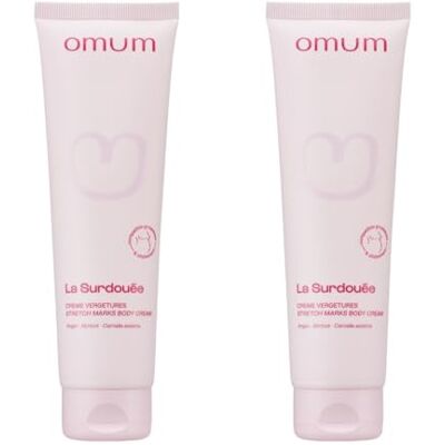 Omum La Surdouée Crème Crème prévention vergetures Protège, regenère la peau, prévient la formation des vergetures texture légère fondante Compatible grossesse dès 1er mois Vegan 150 ml - Publicité Omum La Surdouée Crème Crème prévention vergetures Protège, regenère la peau, prévient la formation des vergetures texture légère fondante Compatible grossesse dès 1er mois Vegan 150 ml - Publicité