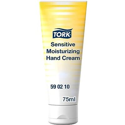 Tork Crème hydratante peau sensible pour les mains, sans parfum, 10 x 75 ml, 590210 - Publicité Tork Crème hydratante peau sensible pour les mains, sans parfum, 10 x 75 ml, 590210 - Publicité