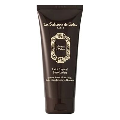 La Sultane de Saba Lait Corporel Ambre, Musc, Santal 100ml - Publicité La Sultane de Saba Lait Corporel Ambre, Musc, Santal 100ml - Publicité