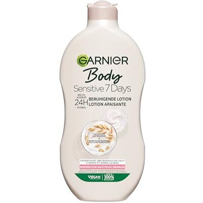 Garnier Body Sensitive Lot de 3 paquets de lait apaisant au lait d'avoine pour le corps 7 jours 3 x 400 ml - Publicité Garnier Body Sensitive Lot de 3 paquets de lait apaisant au lait d'avoine pour le corps 7 jours 3 x 400 ml - Publicité