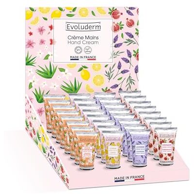 Evoluderm Présentoir Crèmes Mains Gourmandes 24 Crèmes Mains 30ml + 1 Présentoir Douceur Végétale - Publicité Evoluderm Présentoir Crèmes Mains Gourmandes 24 Crèmes Mains 30ml + 1 Présentoir Douceur Végétale - Publicité