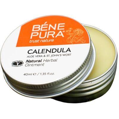 Trust BenePura Pommade Calendula, Pommade Naturelle pour Plaies et Brûlures cutanées mineures à l'Aloe Vera et au Millepertuis, 40 ml - Publicité Trust BenePura Pommade Calendula, Pommade Naturelle pour Plaies et Brûlures cutanées mineures à l'Aloe Vera et au Millepertuis, 40 ml - Publicité