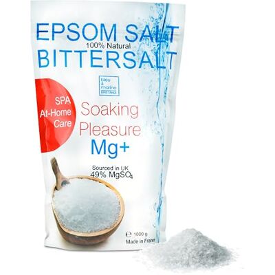 bleu & marine Bretania Magnésium Organique, Sel d'Epsom Sels de Bain et Jambes Fatiguées, Callosités, Récupération Musculaire, Relaxation, Recharge la Peau en Magnésium, Exfoliant, Détox et Vitalité, Soin Plantes 1000 g - Publicité bleu & marine Bretania Magnésium Organique, Sel d'Epsom Sels de Bain et Jambes Fatiguées, Callosités, Récupération Musculaire, Relaxation, Recharge la Peau en Magnésium, Exfoliant, Détox et Vitalité, Soin Plantes 1000 g - Publicité