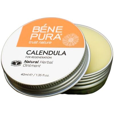 Trust BenePura Pommade Calendula, Pommade Naturelle pour Plaies et Brûlures cutanées mineures, 40 ml - Publicité Trust BenePura Pommade Calendula, Pommade Naturelle pour Plaies et Brûlures cutanées mineures, 40 ml - Publicité