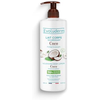 Evoluderm - Lait Corporel Coco - 500ml - Body Lotion - Publicité Evoluderm - Lait Corporel Coco - 500ml - Body Lotion - Publicité