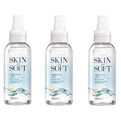 Avon Topnice Skin So Soft Original Spray corporel à l'huile sèche avec jojoba 150 ml, lot de 3 - Publicité Avon Topnice Skin So Soft Original Spray corporel à l'huile sèche avec jojoba 150 ml, lot de 3 - Publicité