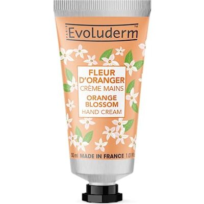 Evoluderm – Crème Mains Fleur D’Oranger – 30 ml – 97% d’Origine Naturelle – Végan – Fabrication Française - Publicité Evoluderm – Crème Mains Fleur D’Oranger – 30 ml – 97% d’Origine Naturelle – Végan – Fabrication Française - Publicité