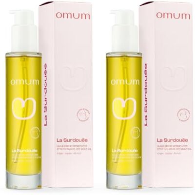 Omum La Surdouée Huile Huile vergetures 100% naturelle Peau nourrie, souple et élastique Toucher sec Compatible grossesse dès le 1er mois Vegan 100 ml - Publicité Omum La Surdouée Huile Huile vergetures 100% naturelle Peau nourrie, souple et élastique Toucher sec Compatible grossesse dès le 1er mois Vegan 100 ml - Publicité