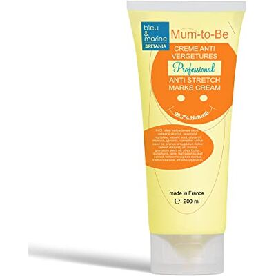 bleu & marine Bretania Crème Anti Vergetures Pro Préventive & Réparatrice Naturelle Cliniquement Testée Grossesse & Post-Partum Rapide, 200ml - Publicité bleu & marine Bretania Crème Anti Vergetures Pro Préventive & Réparatrice Naturelle Cliniquement Testée Grossesse & Post-Partum Rapide, 200ml - Publicité