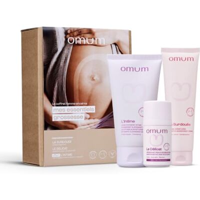 Omum Mes Essentiels Grossesse 1 crème vergetures La Surdouée 1 déodorant naturel Le Délicat 1 gel nettoyant & hydratant L'Intime OFFERT Vegan & Bio Kit femmes enceintes - Publicité Omum Mes Essentiels Grossesse 1 crème vergetures La Surdouée 1 déodorant naturel Le Délicat 1 gel nettoyant & hydratant L'Intime OFFERT Vegan & Bio Kit femmes enceintes - Publicité