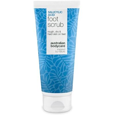 Australian Bodycare Gommage pied exfoliant pour crevasse, durillon & cor au pied – Peeling AHA/BHA avec acide glycolique + acide salicylique & graines d’abricot - Publicité Australian Bodycare Gommage pied exfoliant pour crevasse, durillon & cor au pied – Peeling AHA/BHA avec acide glycolique + acide salicylique & graines d’abricot - Publicité
