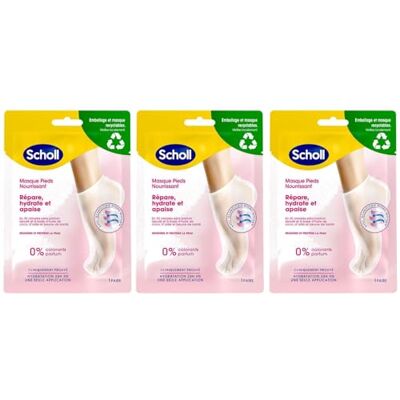 Scholl Lot de 3 Masques Pieds Très Hydratant Huile de Coco - Publicité Scholl Lot de 3 Masques Pieds Très Hydratant Huile de Coco - Publicité