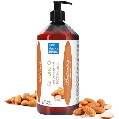 bleu & marine Bretania Huile d'Amandes Douces Pressée à froid Grossesse Corps Visage Huile Cuticules Ongles Anti vergetures Huile Cheveux Huile de Massage Huile Barbe Huile de bain Bebe Soin Hydratant 1000 ml - Publicité bleu & marine Bretania Huile d'Amandes Douces Pressée à froid Grossesse Corps Visage Huile Cuticules Ongles Anti vergetures Huile Cheveux Huile de Massage Huile Barbe Huile de bain Bebe Soin Hydratant 1000 ml - Publicité