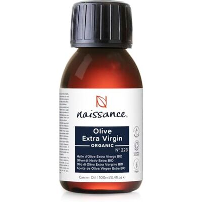 Naissance Huile Végétale d'Olive Vierge Extra Certifiée BIO (No. 223) 100ml Pure et Naturelle pour Massage, Peau, Corps, Recettes De Beauté - Publicité Naissance Huile Végétale d'Olive Vierge Extra Certifiée BIO (No. 223) 100ml Pure et Naturelle pour Massage, Peau, Corps, Recettes De Beauté - Publicité