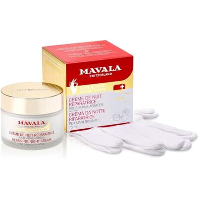 MAVALA Crème de Nuit Réparatrice pour Mains Très Sèches et Abîmées Soin Concentré Spécifique Formule Hydratante et Apaisante Tout Type de Peau 70ml - Publicité MAVALA Crème de Nuit Réparatrice pour Mains Très Sèches et Abîmées Soin Concentré Spécifique Formule Hydratante et Apaisante Tout Type de Peau 70ml - Publicité