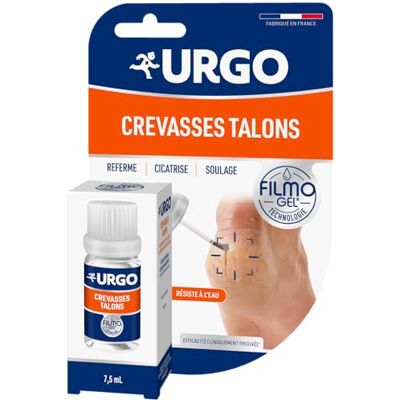 Urgo Filmogel Crevasses Talons Fendillés Comble Répare les fissures 7,5 ml Evite la réouverture de la crevasse, Film protecteur résistant à l'eau, Application ciblée - Publicité Urgo Filmogel Crevasses Talons Fendillés Comble Répare les fissures 7,5 ml Evite la réouverture de la crevasse, Film protecteur résistant à l'eau, Application ciblée - Publicité