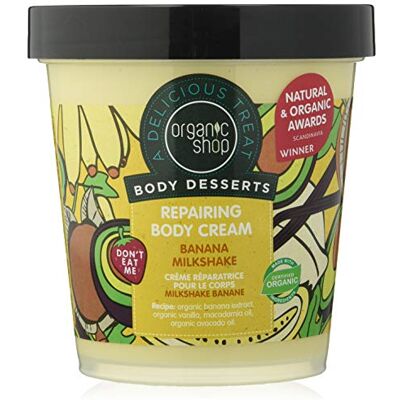 Organic Shop Body Desserts Crème Réparatrice, Milkshake Banane, 450 ml - Publicité Organic Shop Body Desserts Crème Réparatrice, Milkshake Banane, 450 ml - Publicité