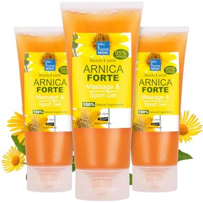 bleu & marine Bretania Gel d'Arnica Forte 95% Bio Hydratant, Revitalisant, Apaisant Sport, Articulations, Vergetures 3 x 200 ml, Lot de 3 - Publicité bleu & marine Bretania Gel d'Arnica Forte 95% Bio Hydratant, Revitalisant, Apaisant Sport, Articulations, Vergetures 3 x 200 ml, Lot de 3 - Publicité