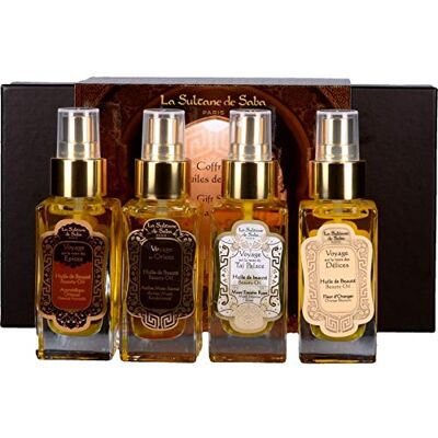 La Sultane de Saba Coffrets 4 Huiles de beauté - Publicité La Sultane de Saba Coffrets 4 Huiles de beauté - Publicité