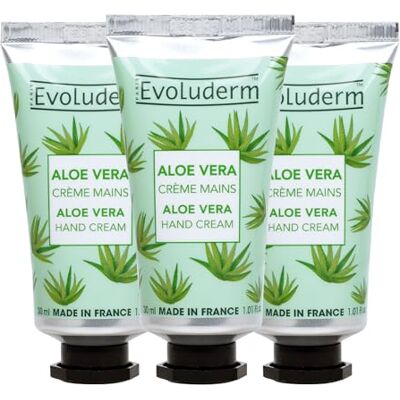 Evoluderm – Crème Mains Aloe Vera – 30 ml – 97% d’Origine Naturelle – Végan – Fabrication Française – Lot de 3 x 30 ml - Publicité Evoluderm – Crème Mains Aloe Vera – 30 ml – 97% d’Origine Naturelle – Végan – Fabrication Française – Lot de 3 x 30 ml - Publicité