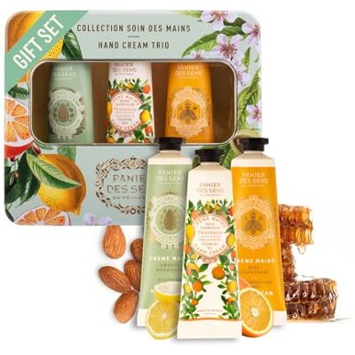 Panier des Sens Coffret Cadeau Femme -Nouveau Trio Creme Main Hydratante Miel, Provence & Amande- Idée Cadeau Femme Made in France Coffret 97% d'Ingrédients Naturels 3x30ml - Publicité Panier des Sens Coffret Cadeau Femme -Nouveau Trio Creme Main Hydratante Miel, Provence & Amande- Idée Cadeau Femme Made in France Coffret 97% d'Ingrédients Naturels 3x30ml - Publicité
