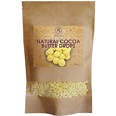 Trust Pastilles de Beurre de Cacao 500g 100% Pur & Naturel Beurre de Cacao Theobroma Organic Raw Cacao Drops Beurre de Cacao Pellets Riche Antioxydants - Publicité Trust Pastilles de Beurre de Cacao 500g 100% Pur & Naturel Beurre de Cacao Theobroma Organic Raw Cacao Drops Beurre de Cacao Pellets Riche Antioxydants - Publicité