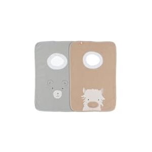 Noukie's NOUKIE’S – Lot de 2 bavoirs éponge Funny – Beige – Avec scratch doux et détail sonore intégré – Idéal repas bébé dès la naissance – Confortable et pratique - Publicité Noukie's NOUKIE’S – Lot de 2 bavoirs éponge Funny – Beige – Avec scratch doux et détail sonore intégré – Idéal repas bébé dès la naissance – Confortable et pratique - Publicité