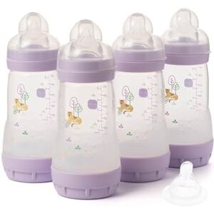 MAM Easy Start Lot de 4 biberons anti-coliques auto-stérilisants à débit moyen Taille 2 + 1 tétine à débit rapide Taille 3 Rose - Publicité MAM Easy Start Lot de 4 biberons anti-coliques auto-stérilisants à débit moyen Taille 2 + 1 tétine à débit rapide Taille 3 Rose - Publicité