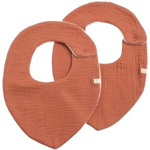 Bavoirs bébé Sauthon Terracotta - Lot de 2 en Gaze de Coton - Publicité Bavoirs bébé Sauthon Terracotta - Lot de 2 en Gaze de Coton - Publicité