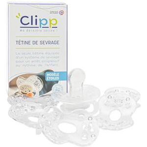 CLIPP Kit , Tétine de Sevrage Étoile 5 Collerettes pour Arrêt Progressif Sevrage de la Tétine par Paliers, Facile et en Douceur A Partir de 2 Ans - Publicité CLIPP Kit , Tétine de Sevrage Étoile 5 Collerettes pour Arrêt Progressif Sevrage de la Tétine par Paliers, Facile et en Douceur A Partir de 2 Ans - Publicité