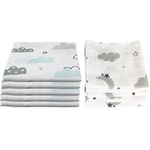 M.M.C. Lot de 10 Langes en Mousseline pour bébé 80 x 70 cm Certifié Öko-Tex (Nuages 5 Gris, 5 Menthe) - Publicité M.M.C. Lot de 10 Langes en Mousseline pour bébé 80 x 70 cm Certifié Öko-Tex (Nuages 5 Gris, 5 Menthe) - Publicité