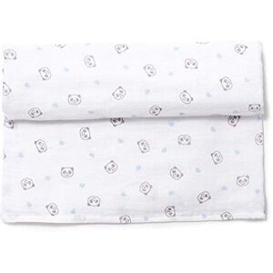 Ti TIN Lange en Mousseline pour Bébé, 125x125 cm 100% Coton Lange Gaz Doux, Léger et Multifonction Motif Panda et Coeur Couleur Blanc et Bleu 100gr/m² - Publicité Ti TIN Lange en Mousseline pour Bébé, 125x125 cm 100% Coton Lange Gaz Doux, Léger et Multifonction Motif Panda et Coeur Couleur Blanc et Bleu 100gr/m² - Publicité