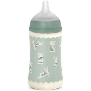 Suavinex , Biberon 270 ml, avec Tétine Symétrique SX Pro en Silicone et Valve Anti-Colique, Débit Moyen (M), pour Liquides de Densité Moyenne, Lait, Jus ou Eau, Bébés +3 Mois, Wonderland Vert Lapins - Publicité Suavinex , Biberon 270 ml, avec Tétine Symétrique SX Pro en Silicone et Valve Anti-Colique, Débit Moyen (M), pour Liquides de Densité Moyenne, Lait, Jus ou Eau, Bébés +3 Mois, Wonderland Vert Lapins - Publicité