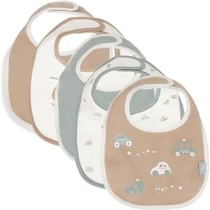 Bavoirs imperméables pour bébé Jollein - Lot de 5 - Publicité Bavoirs imperméables pour bébé Jollein - Lot de 5 - Publicité