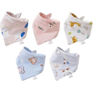 poraceous 5 Pièces Bavoirs Bébé Bandana, 100% Coton Mousseline Foulard Bavoirs Bebe Réglables Doux Pour Garçons Et Filles Oie Bleue, Chat Bleu, Girafe, Pêche Rose, Lapin Rose Bavoir Bebe - Publicité poraceous 5 Pièces Bavoirs Bébé Bandana, 100% Coton Mousseline Foulard Bavoirs Bebe Réglables Doux Pour Garçons Et Filles Oie Bleue, Chat Bleu, Girafe, Pêche Rose, Lapin Rose Bavoir Bebe - Publicité
