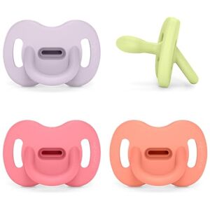 Suavinex , Lot 4 Sucettes Tout Silicone pour Bébés 6/18 Mois, avec Tétine Symétrique SX Pro, Réversible, Super Douce et Souple, Idéal pour Dormir, Respecte Développement Bucco-dentaire. Rose, Vert - Publicité Suavinex , Lot 4 Sucettes Tout Silicone pour Bébés 6/18 Mois, avec Tétine Symétrique SX Pro, Réversible, Super Douce et Souple, Idéal pour Dormir, Respecte Développement Bucco-dentaire. Rose, Vert - Publicité