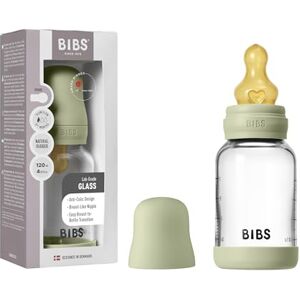 BIBS Biberon en verre pour bébé Caoutchouc naturel Débit lent - Sauge - Publicité BIBS Biberon en verre pour bébé Caoutchouc naturel Débit lent - Sauge - Publicité