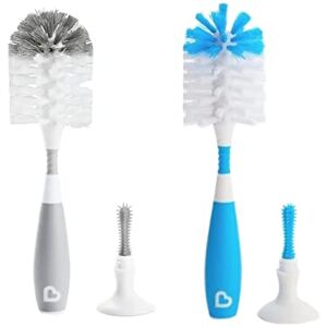 Munchkin Bristle Deluxe Bottle and Teat Brush with Textured, Easy-Grip Handle 1 Brush (Assorted Colours) - Publicité Munchkin Bristle Deluxe Bottle and Teat Brush with Textured, Easy-Grip Handle 1 Brush (Assorted Colours) - Publicité
