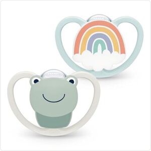 Sucette Nuk - 0-6 Mois Frosque/Rainbow Silicone T1 - Publicité Sucette Nuk - 0-6 Mois Frosque/Rainbow Silicone T1 - Publicité